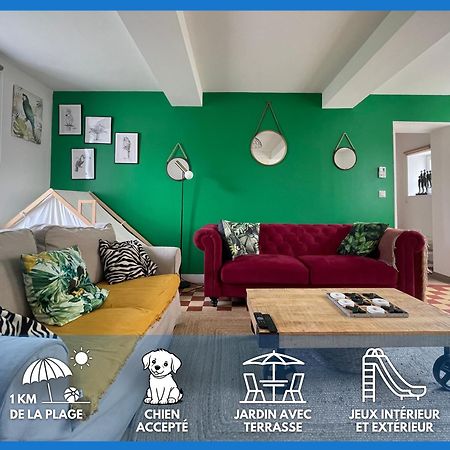 Le So Wild, Maison Avec Jardin Clos, Terrasse Amenagee, 5 Mn A Pied Commerce, Terrain De Tennis, A 800 M De La Plage D'Omaha Beach Jeux Arcade, Jouets, Materiel Jeunes Enfants Enfants, Table Ping-Pong Vierville-sur-Mer Luaran gambar